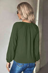 Gathered Detail Tie-Neck Blouse Blouses - Tophatter Daily Deals