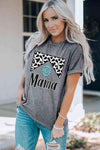 MAMA Graphic Cuffed Sleeve Round Neck Tee Women's T-Shirts - Tophatter Daily Deals