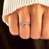 925 Sterling Silver Double-Layered Knot Ring Rings - Tophatter Daily Deals