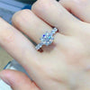 2 Carat Moissanite 925 Sterling Silver Ring Silver Moissanite - Tophatter Daily Deals