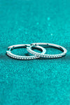 Rhodium-Plated Moissanite Hoop Earrings Moissanite - Tophatter Daily Deals