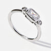 925 Sterling Silver Geometric Zircon Ring Rings - Tophatter Daily Deals