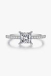 1.21 Carat Moissanite 925 Sterling Silver Side Stone Ring Moissanite - Tophatter Daily Deals