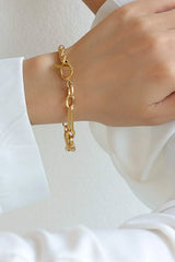 Toggle Clasp Twisted Chain Bracelet Bracelets - Tophatter Daily Deals