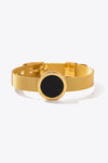 18K Gold-Plated Copper Wide Bracelet Gold One Size Bracelets - Tophatter Daily Deals