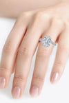 3 Carat Moissanite Side Stone Ring Moissanite - Tophatter Daily Deals