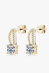 1 Carat Moissanite 925 Sterling Silver Earrings Gold One Size Moissanite - Tophatter Daily Deals