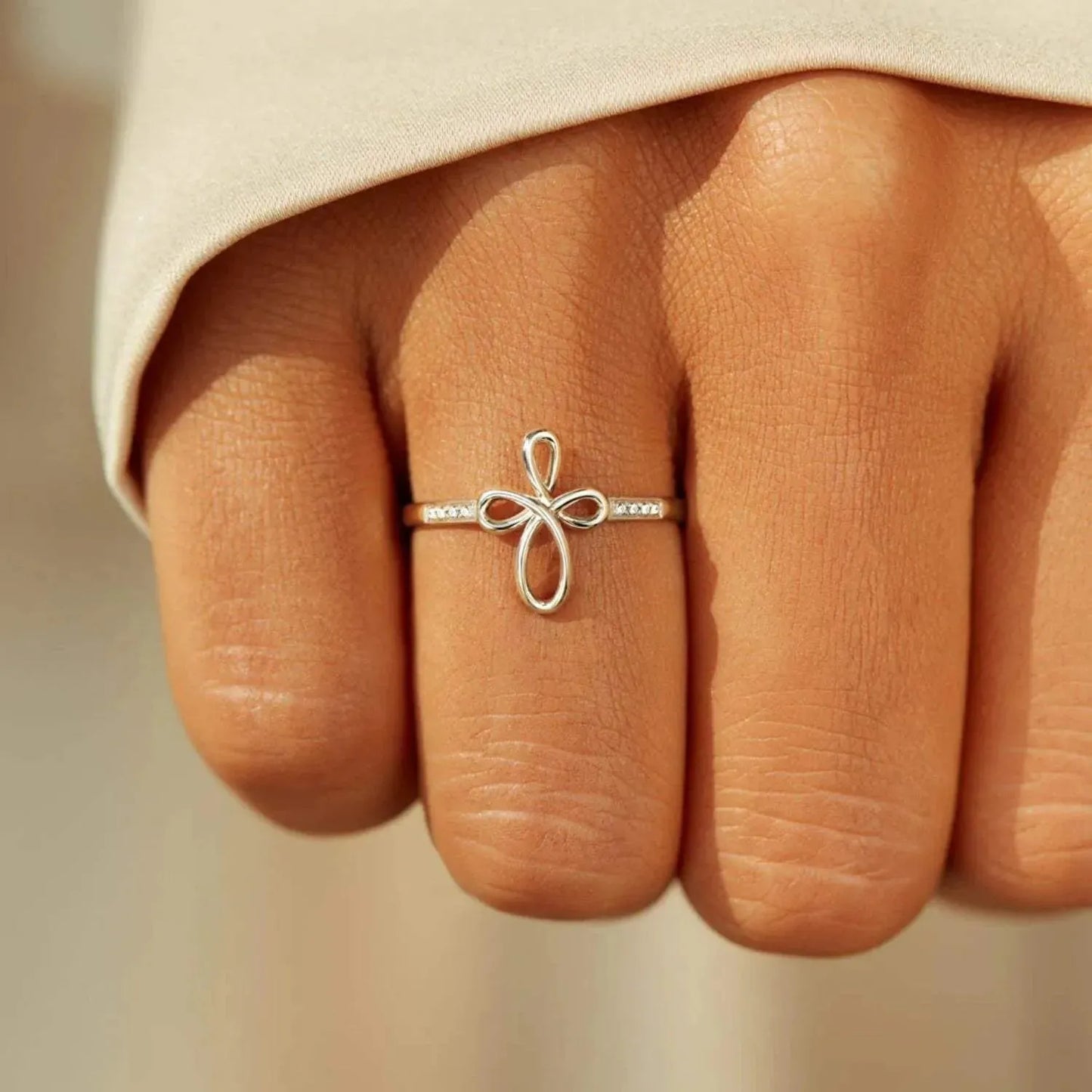 925 Sterling Silver Geometric Ring Silver Rings - Tophatter Daily Deals