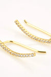 Zircon 925 Sterling Silver Earrings Earrings - Tophatter Daily Deals