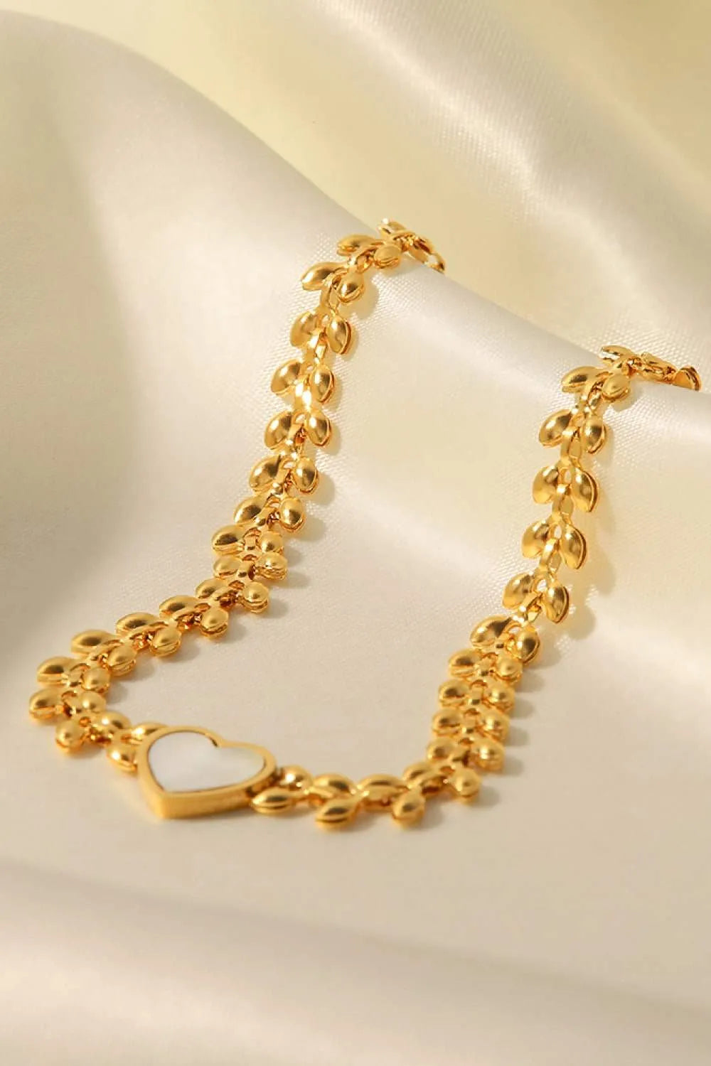 Leaf Chain Heart Bracelet Bracelets - Tophatter Daily Deals