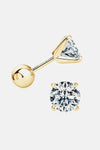 2 Carat Moissanite 925 Sterling Silver Stud Earrings Gold One Size Moissanite - Tophatter Daily Deals