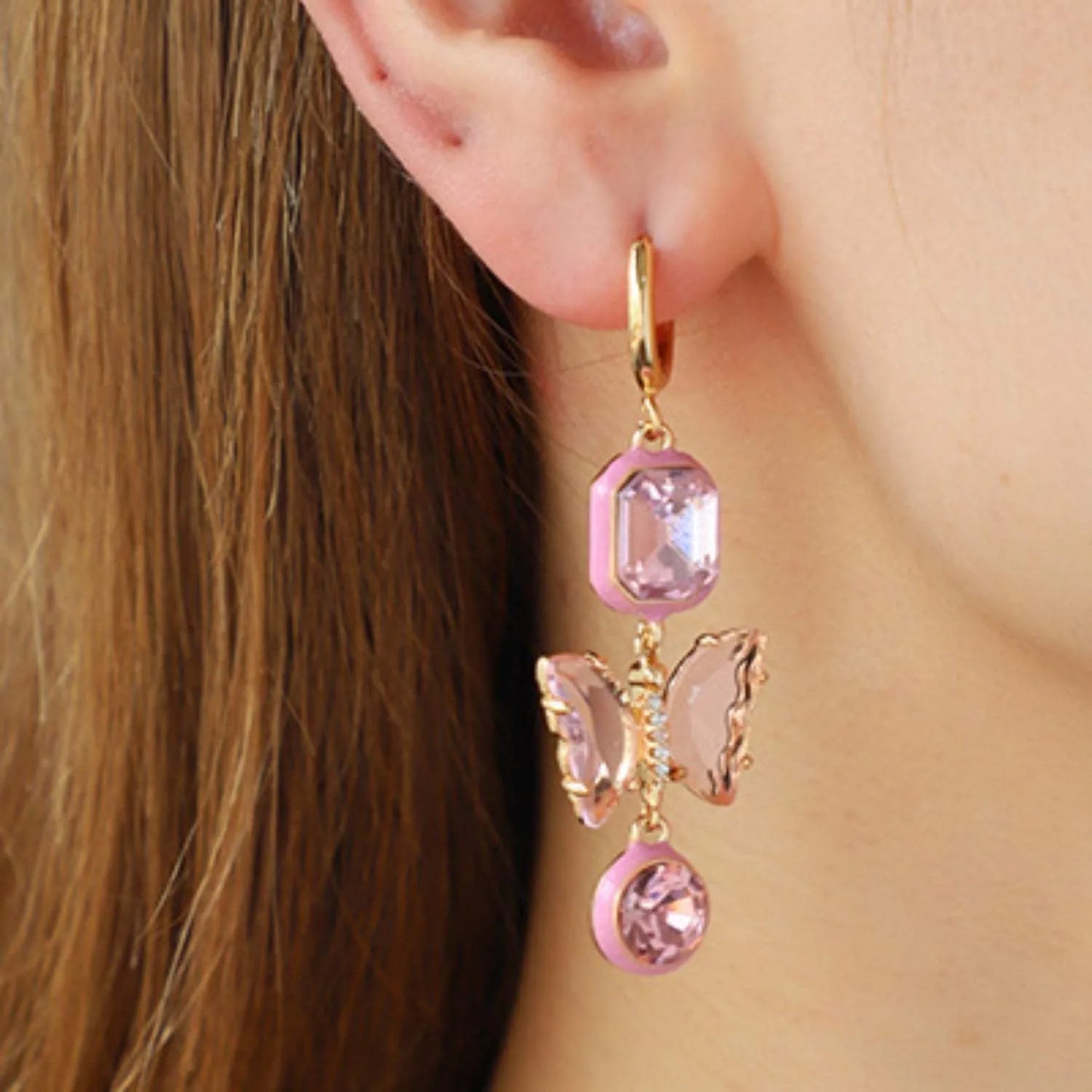 3-Piece Heart, Butterfly Shape Earrings Earrings - Tophatter Daily Deals