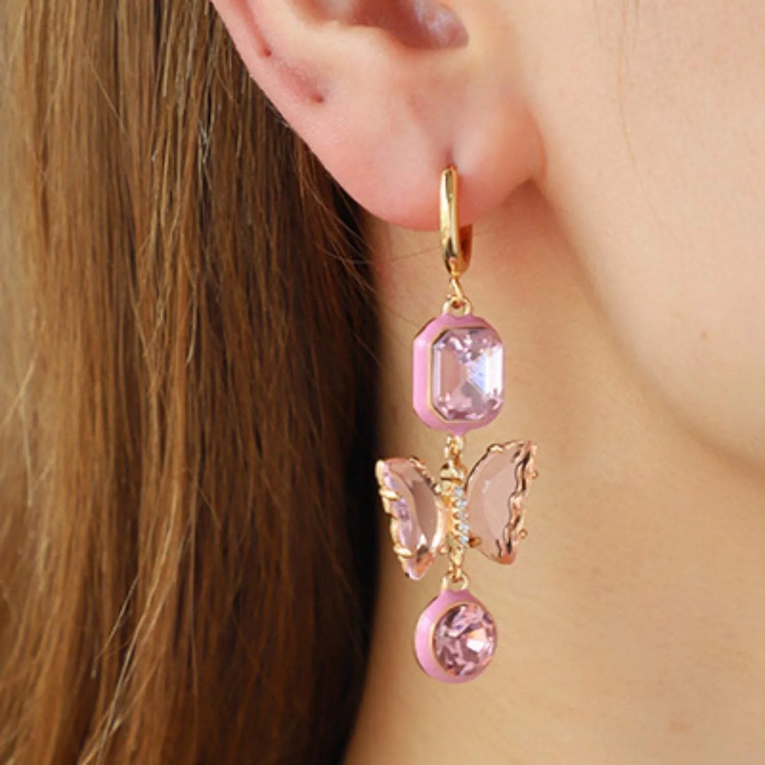3-Piece Heart, Butterfly Shape Earrings Earrings - Tophatter Daily Deals