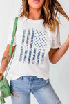 Stars and Stripes Graphic Tee Women's T-Shirts - Tophatter Daily Deals