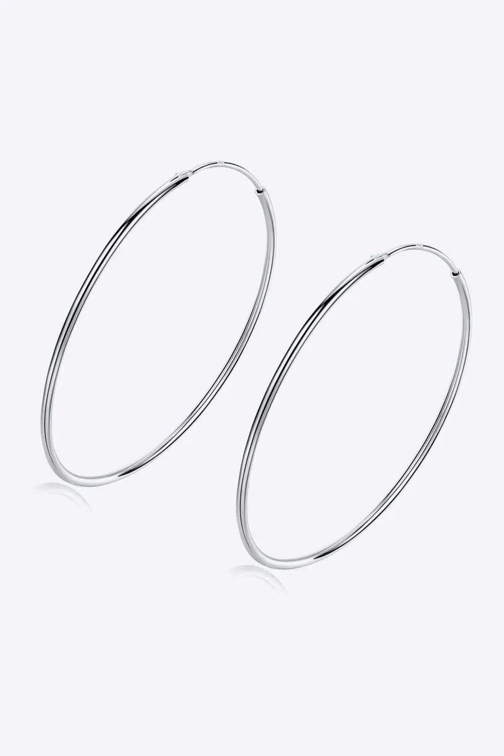 925 Sterling Silver Hoop Earrings Earrings - Tophatter Daily Deals