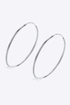 925 Sterling Silver Hoop Earrings Earrings - Tophatter Daily Deals