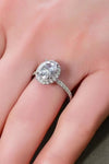 2 Carat Moissanite Platinum-Plated Ring Moissanite - Tophatter Daily Deals