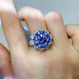 10 Carat Moissanite 925 Sterling Silver Ring Moissanite - Tophatter Daily Deals