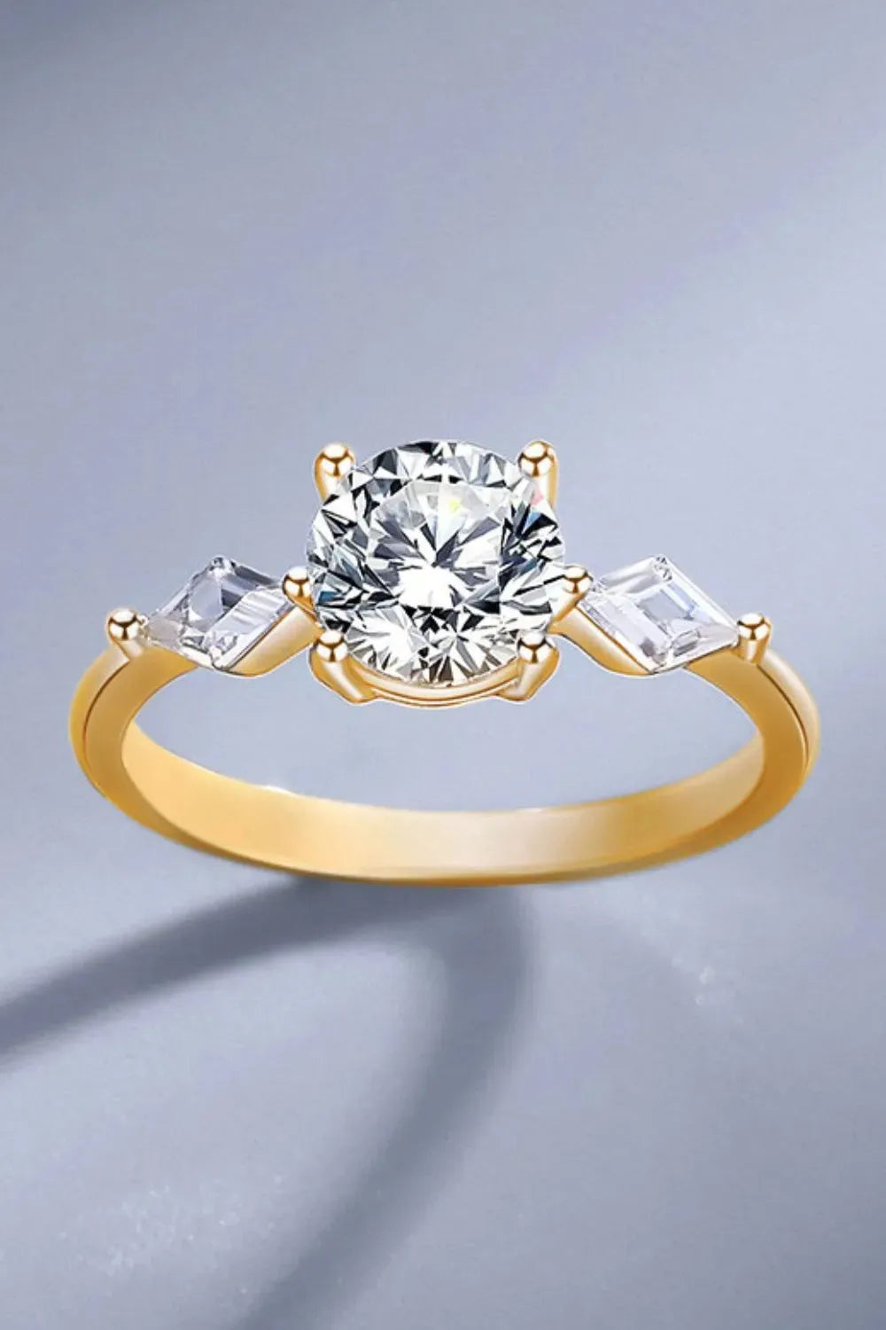 In The Meantime Moissanite Ring Gold 9 Moissanite - Tophatter Daily Deals
