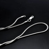 21.7" Snake Chain 925 Sterling Silver Necklace Necklaces - Tophatter Daily Deals