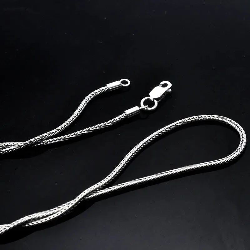 21.7" Snake Chain 925 Sterling Silver Necklace Necklaces - Tophatter Daily Deals