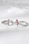 Inlaid Zircon 925 Sterling Silver C-Hoop Earrings Earrings - Tophatter Daily Deals