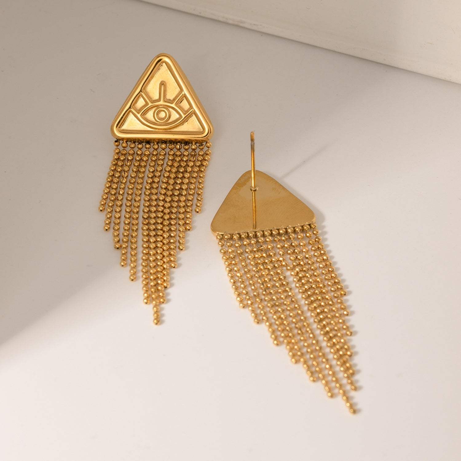 18K Gold-Plated Stainless Steel Geometric Earrings Earrings - Tophatter Daily Deals