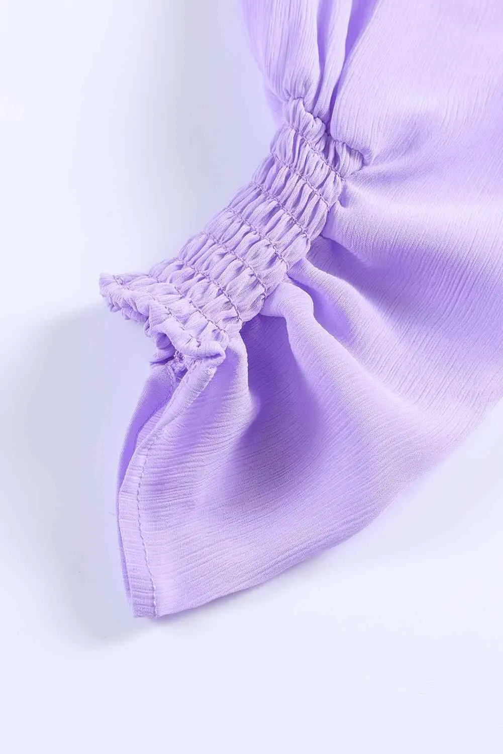Smocked Puff Sleeve Square Neck Top Blouses - Tophatter Daily Deals