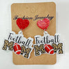 Heart Shape Sports Theme Acrylic Dangle Earrings Style B One Size Earrings - Tophatter Daily Deals