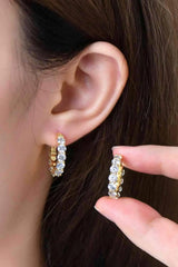 7.2 Carat Moissanite 925 Sterling Silver Earrings Moissanite - Tophatter Daily Deals
