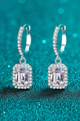 Moissanite 925 Sterling Silver Drop Earrings Silver One Size Moissanite - Tophatter Daily Deals