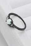 925 Sterling Silver Round Opal Ring Opal - Tophatter Daily Deals