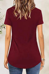 Crisscross Short Sleeve T-Shirt Women's T-Shirts - Tophatter Daily Deals