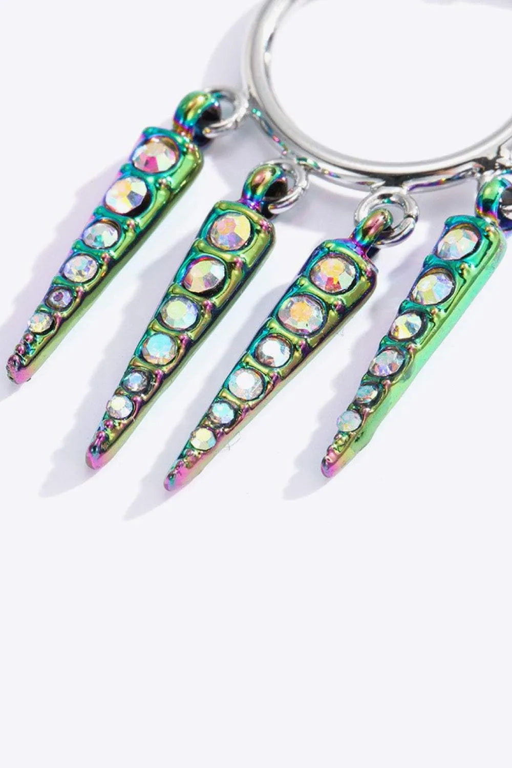 5-Pair Wholesale Multicolored Rhinestone Geometric Earrings Earrings - Tophatter Daily Deals
