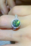 2 Carat Moissanite Emerald Green Ring Moissanite - Tophatter Daily Deals