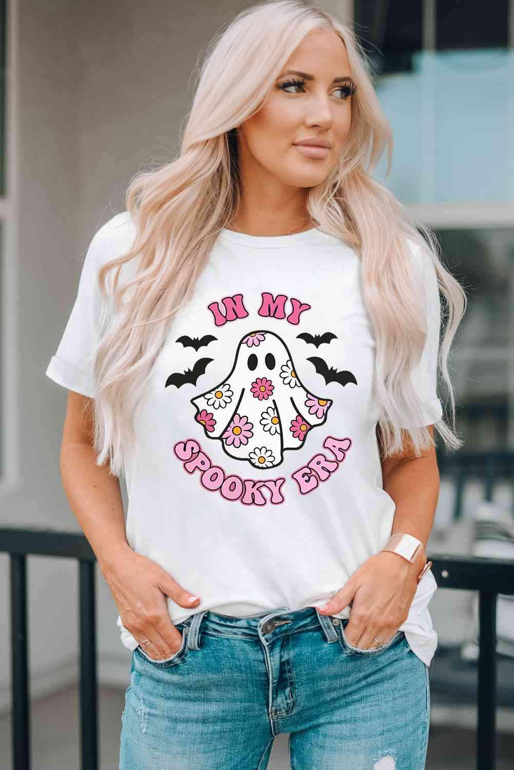 IN MY SPOOKY ERA Graphic T-Shirt Women's T-Shirts - Tophatter Daily Deals