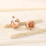 Stainless Steel Moon Shape Earrings Earrings - Tophatter Daily Deals
