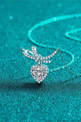 1 Carat Moissanite Heart Pendant Necklace Moissanite - Tophatter Daily Deals