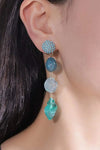 Make Your Mark Drop Earrings Pastel Blue One Size Earrings - Tophatter Daily Deals