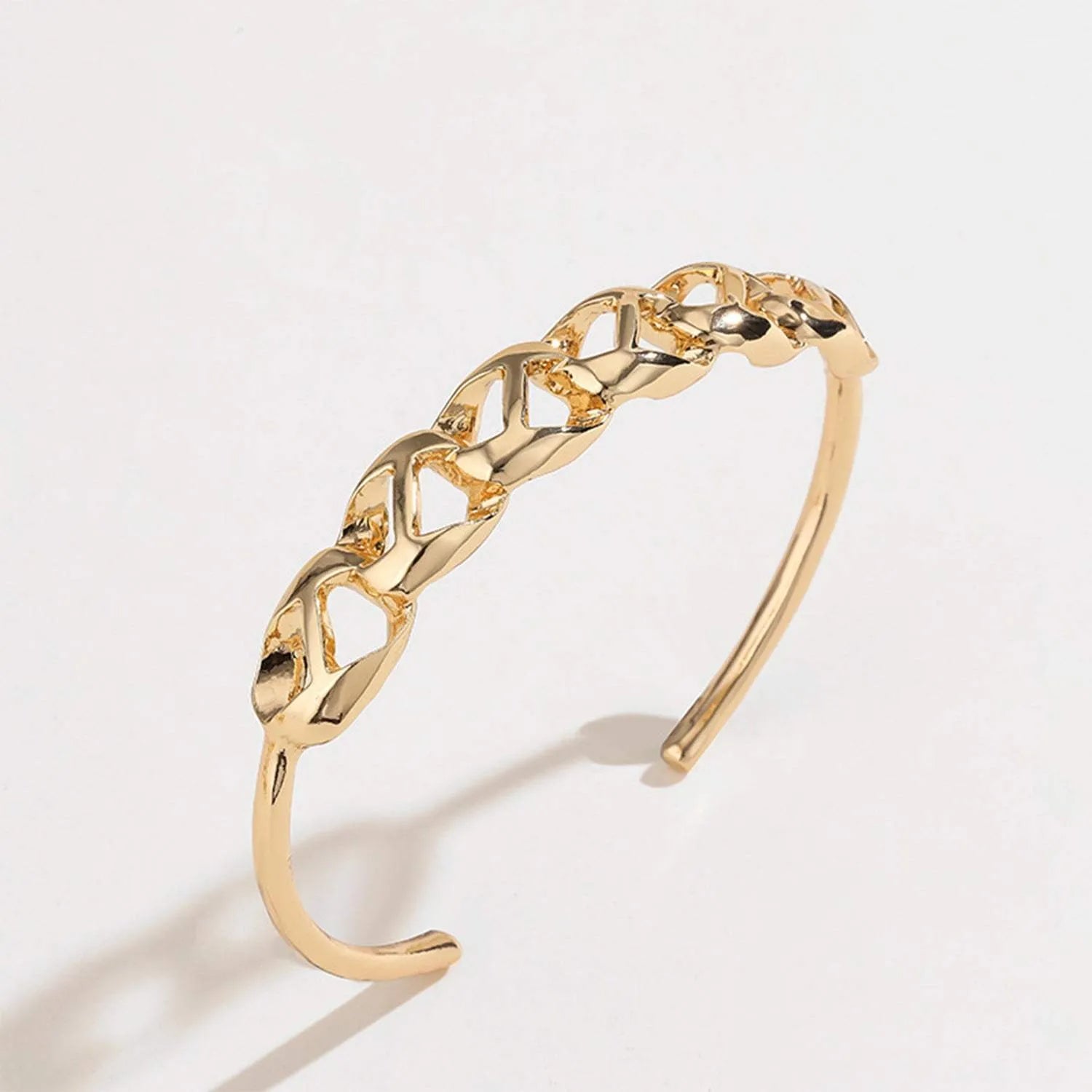 Gold-Plated Alloy Cuff Bracelet Bracelets - Tophatter Daily Deals