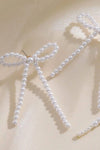 Bow-Shaped Pearl Earrings Earrings - Tophatter Daily Deals