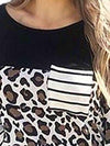 Leopard Striped Long Sleeve T-Shirt Women's T-Shirts - Tophatter Daily Deals