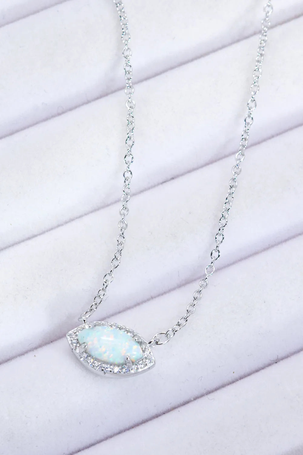 18k Rose Gold-Plated Opal Pendant Necklace Opal - Tophatter Daily Deals