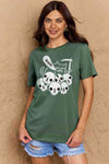 Simply Love Full Size Graphic BOO Cotton T-Shirt Green Women's T-Shirts - Tophatter Daily Deals