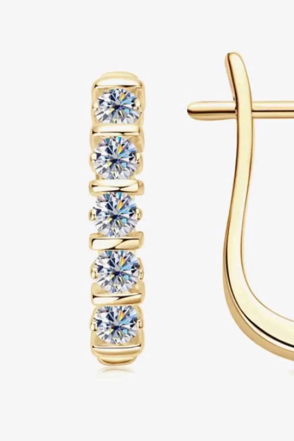 Moissanite 925 Sterling Silver Earrings Moissanite - Tophatter Daily Deals