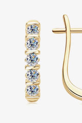 Moissanite 925 Sterling Silver Earrings Moissanite - Tophatter Daily Deals