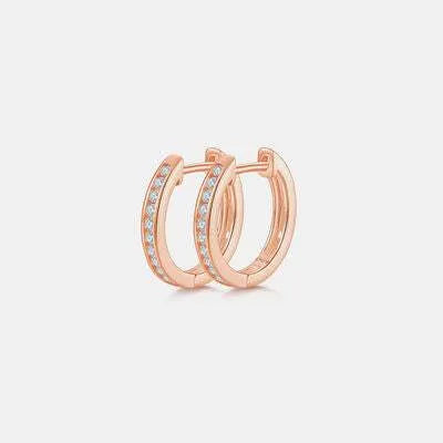 Moissanite 925 Sterling Silver Huggie Earrings Moissanite - Tophatter Daily Deals