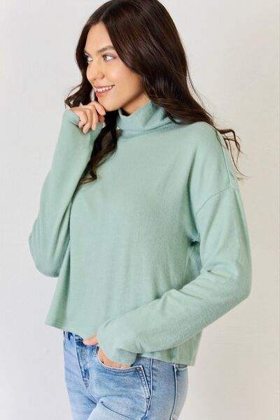 HYFVE Long Sleeve Turtleneck Top Blouses - Tophatter Daily Deals