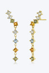 Zircon 925 Sterling Silver Drop Earrings Gold One Size Earrings - Tophatter Daily Deals