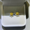 2 Carat Moissanite 925 Sterling Silver Stud Earrings Mustard One Size Moissanite - Tophatter Daily Deals